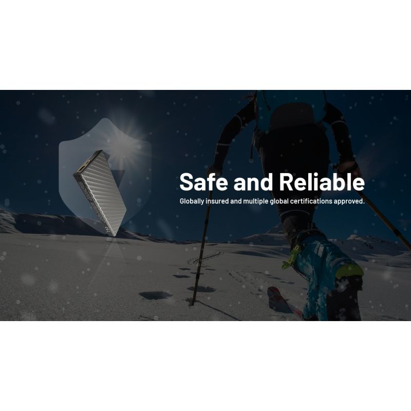 Nitecore Summit 10000 Powerbank | Extrem Kyla -40°C Uppvärmningsfunktion Kolfiber IPX5 Tålig Bärbar Laddare