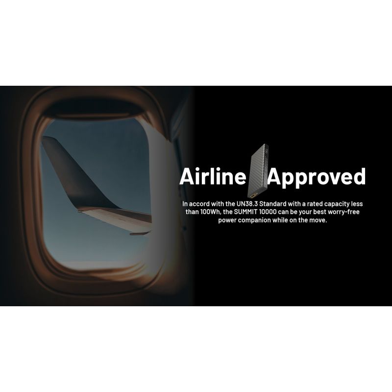 Nitecore Summit 10000 Powerbank | Extrem Kyla -40°C Uppvärmningsfunktion Kolfiber IPX5 Tålig Bärbar Laddare