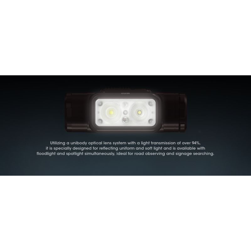 Upptäck Nitecore NU50 1400 lumen LED-strålkastare med inbyggt batteri idealisk för utomhusbelysning och äventyr