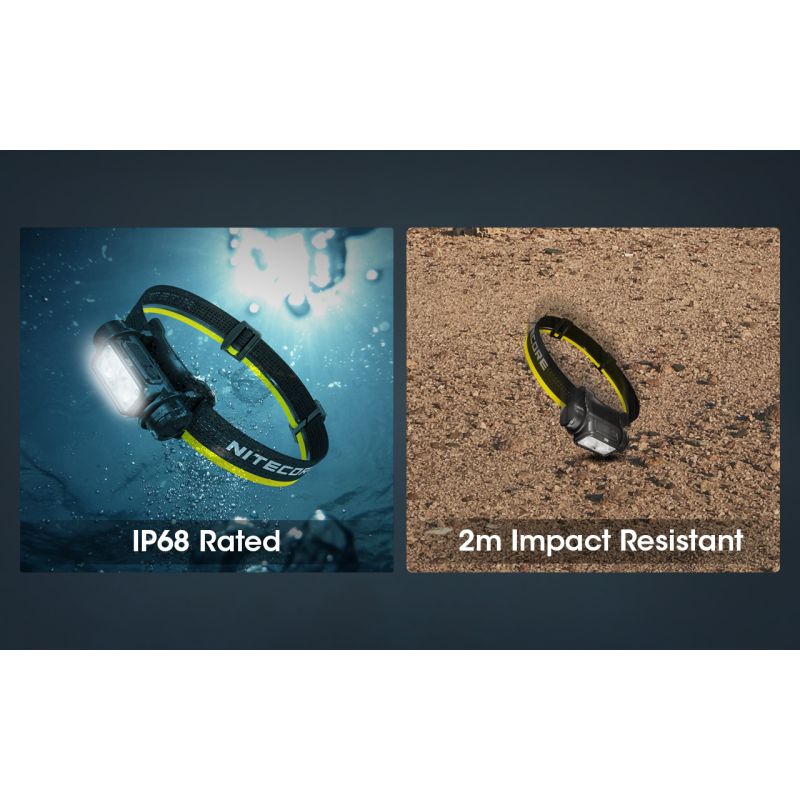 Upptäck Nitecore NU50 1400 lumen LED-strålkastare med inbyggt batteri idealisk för utomhusbelysning och äventyr