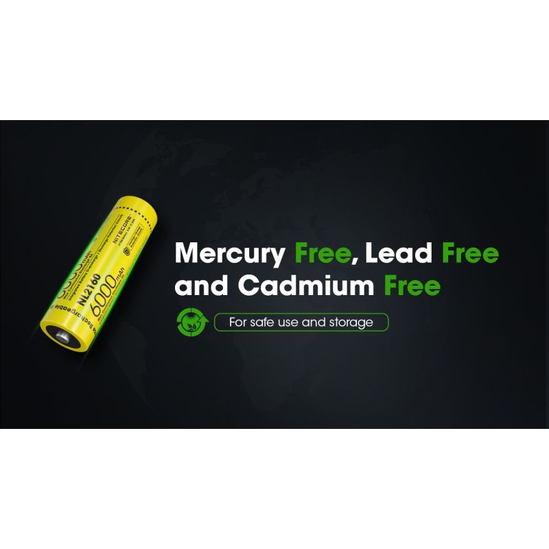 Upptäck NITECORE NL2160 6000mAh 3.6V Li-Ion batteri energitäthet för högdrivna ficklampor och digitalkameror