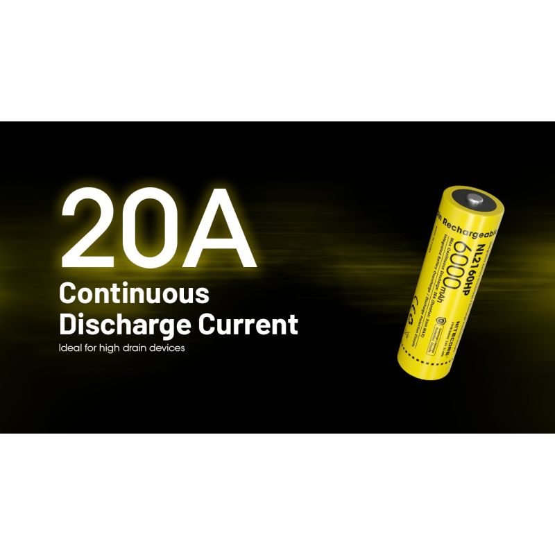 Nitecore NL2160HP 21700 6000mAh USB-C uppladdningsbart batteri Hög kapacitet lättvikt miljövänlig camping