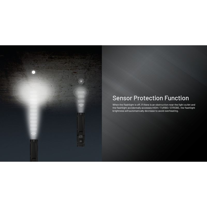 NITECORE EDC27 UHi 3100 lumen ficklampa USB-C uppladdningsbar kompakt friluftsutrustning för camping och säkerhet