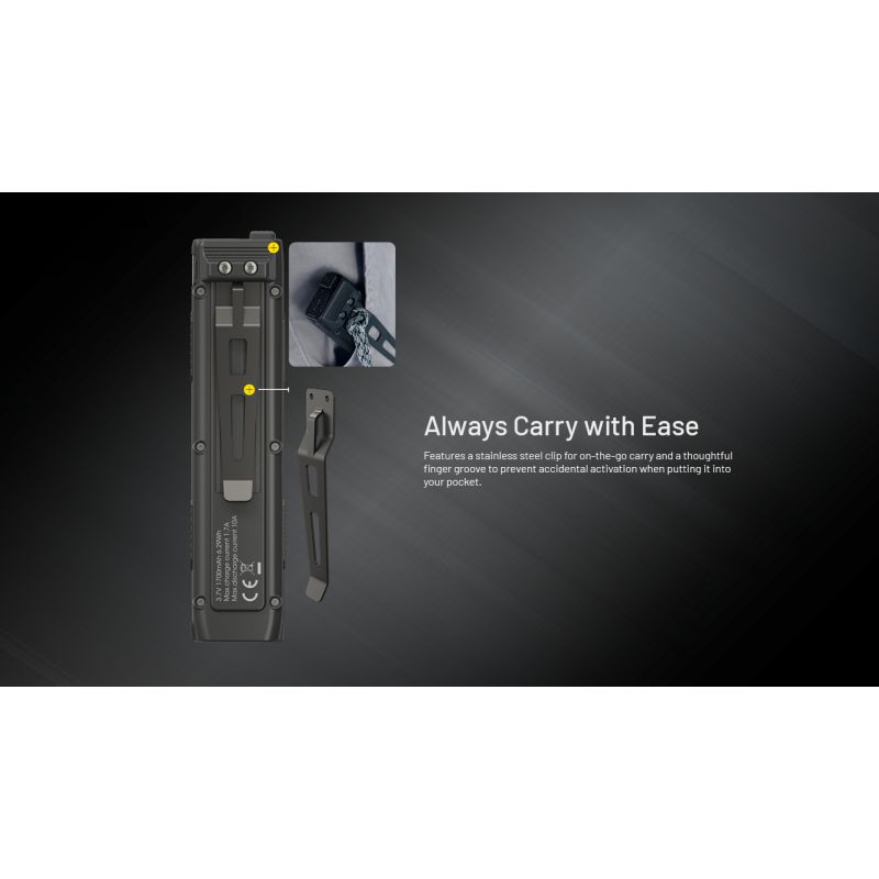 NITECORE EDC27 UHi 3100 lumen ficklampa USB-C uppladdningsbar kompakt friluftsutrustning för camping och säkerhet