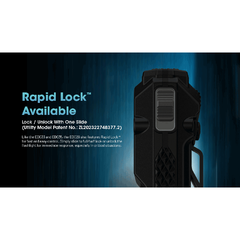 NITECORE EDC29 USB-C uppladdningsbar ficklampa 6500 lumen med långdistans synbarhet och justerbara ljusnivåer