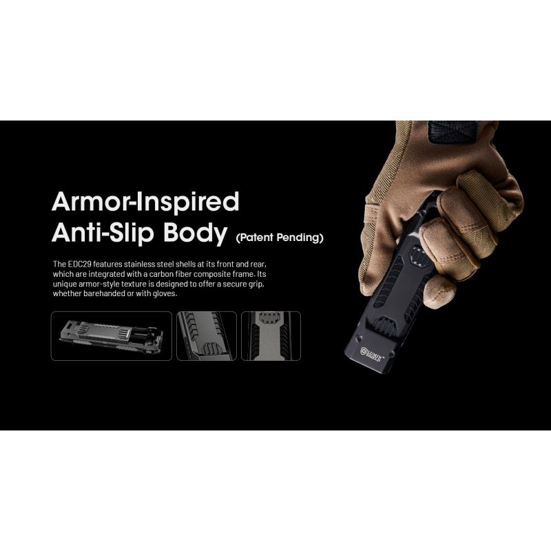 NITECORE EDC29 USB-C uppladdningsbar ficklampa 6500 lumen med långdistans synbarhet och justerbara ljusnivåer