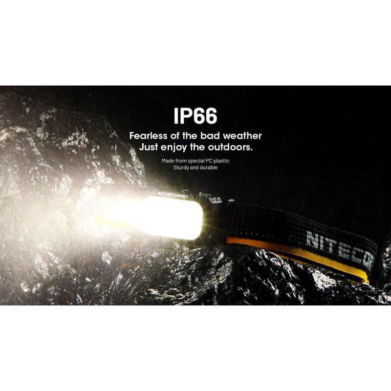 NITECORE NU25 MCT LED pannlampa 400 lumen USB-C laddningsbar kompakt design för friluftsentusiaster