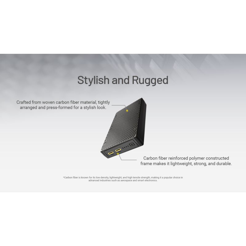 Nitecore NB20000 Gen3 Powerbank Dubbel USB-C-portar 20000mAh Snabbladdning Lättvikt Resekamrat