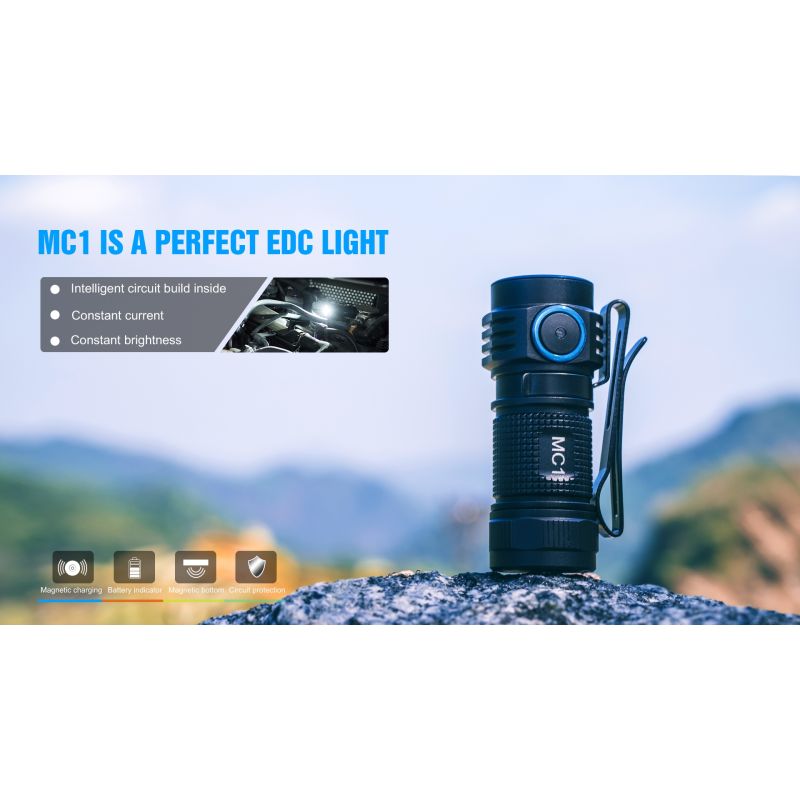 TrustFire MC1 Baton kompakt 1000 lumen LED ficklampa med XP-L HI magnetisk laddning för vardaglig bärbarhet