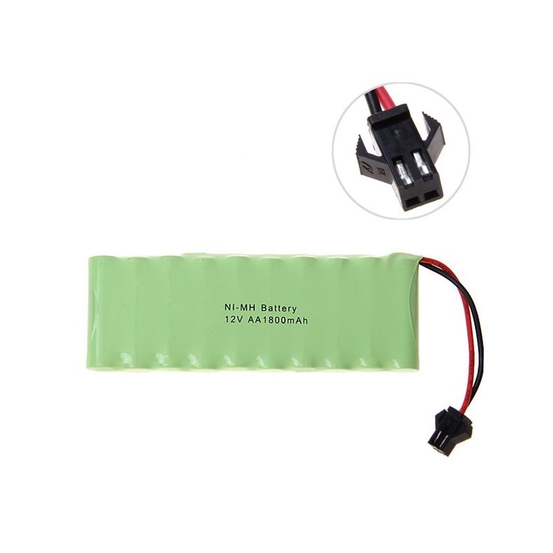 Ni-MH AA Big SM-kontakt 12V 1800mAh batteripaket