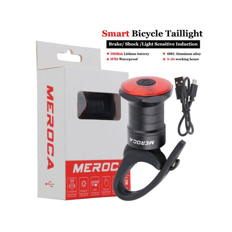 Upptäck intelligent cykelbakljus med auto induktionsbroms och USB-laddning för säker och bekväm pendling