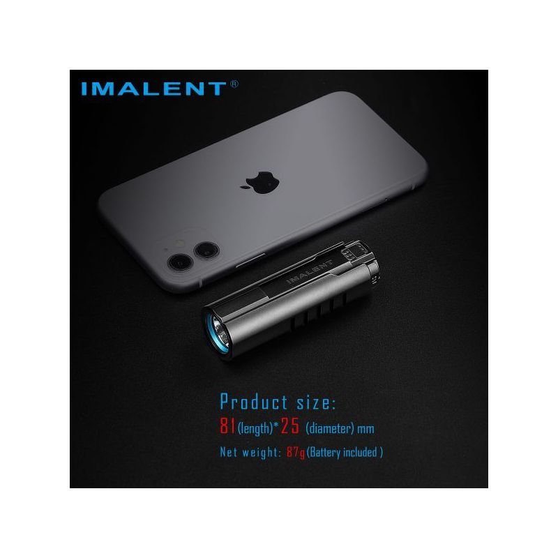 Imalent LD70 4000 Lumen LED ficklampa med OLED-skärm och flera belysningslägen kompakt och bärbar design