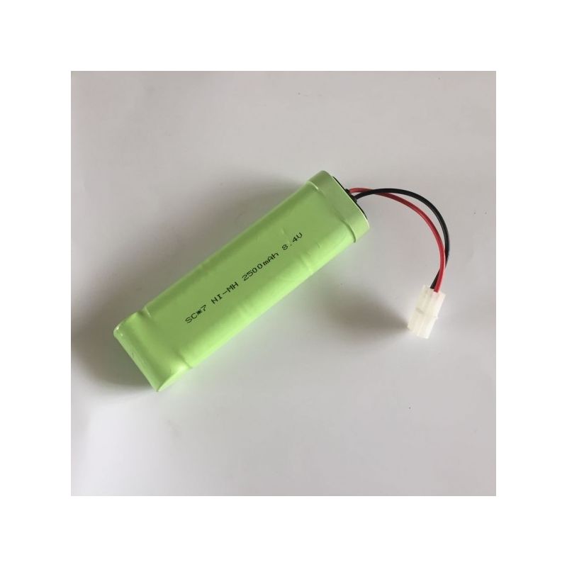 8.4V 2500mAh Ni-MH RC Batteripaket för Modellflyg, Båt, Leksaksbil | Uppladdningsbart SC-cellsbatteri med Vit Plugg
