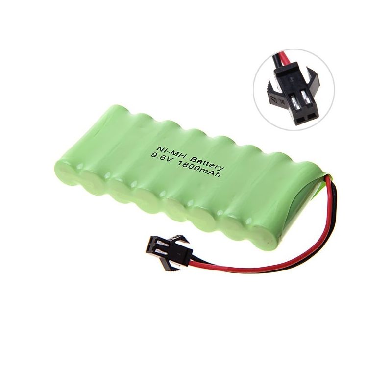8-pack Ni-MH AA 9.6V 1800mAh RC Batteripack med SM-kontakt för Leksaksbil & Modellbygge