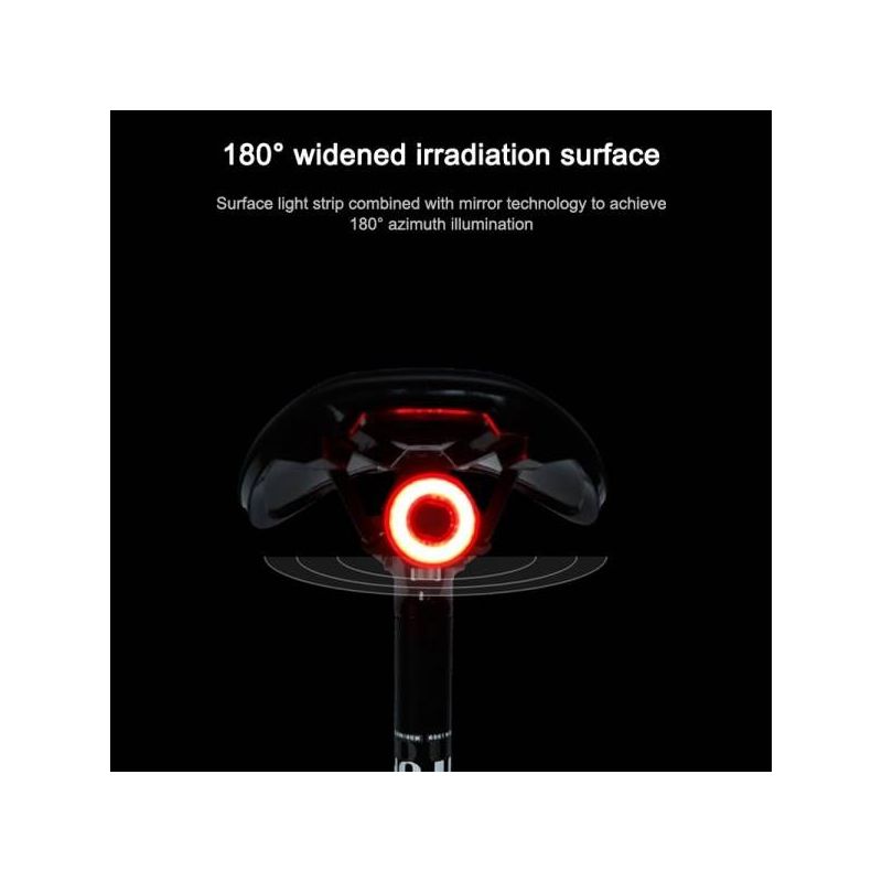 MEROCA MX2 Mountainbike Ljus med Smart Sensor USB Laddning och COB LED för Cykelsäkerhet och Synlighet