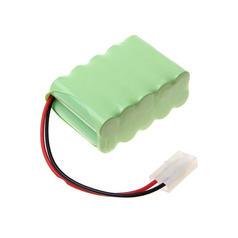 RC Ni-MH AA 12V 1800mAh uppladdningsbart batteripack med stor vit plugg för leksaksbil, modellplan