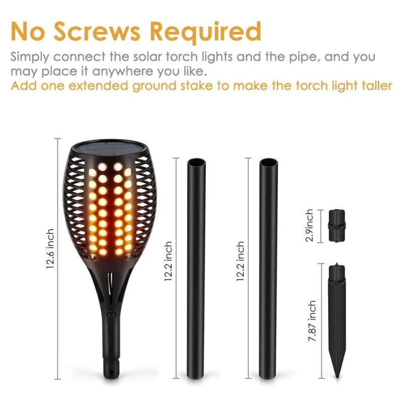 Upptäck uppgraderade Solcellslampor med fladdrande flamma ljus och vattentäta facklor för magisk utomhusbelysning