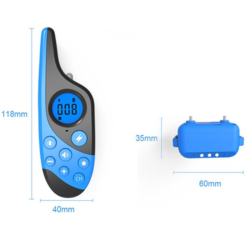 Upptäck 2021 Elektrisk Hundträningshalsband med 500m Fjärrkontroll Vattentätt Justerbart för Hundlydnadsträning