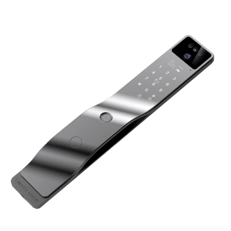 Tuya Wifi 3D ansiktsigenkänning Smart dörrlås med säkerhetskamera Biometrisk upplåsning för smart hem