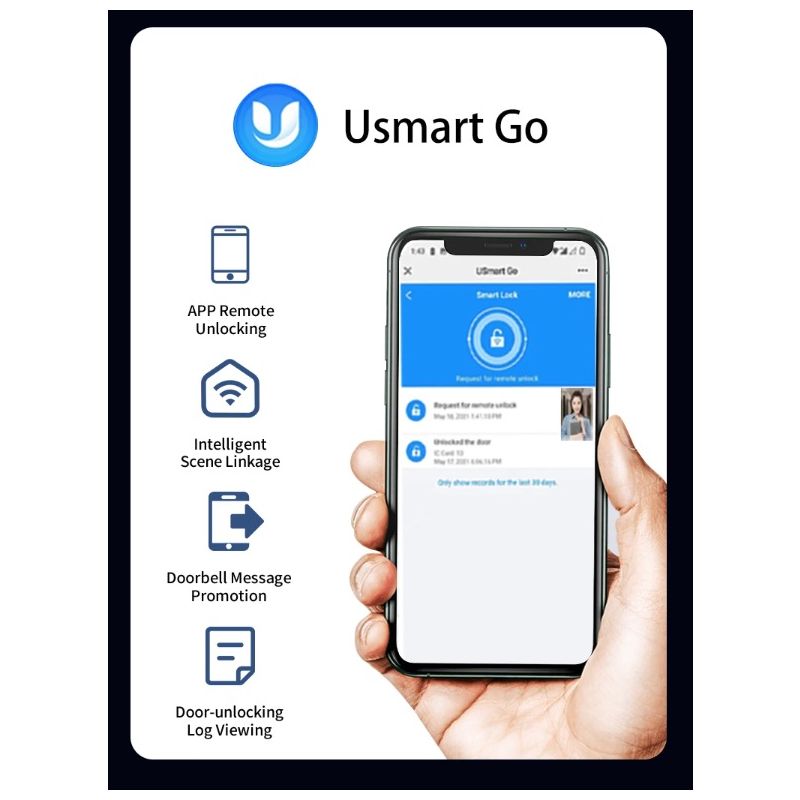 3D Face Smart Dörrlås med Säkerhetskamera Monitor Fingeravtrycksskanning Smart Home Security Avancerad Teknologi