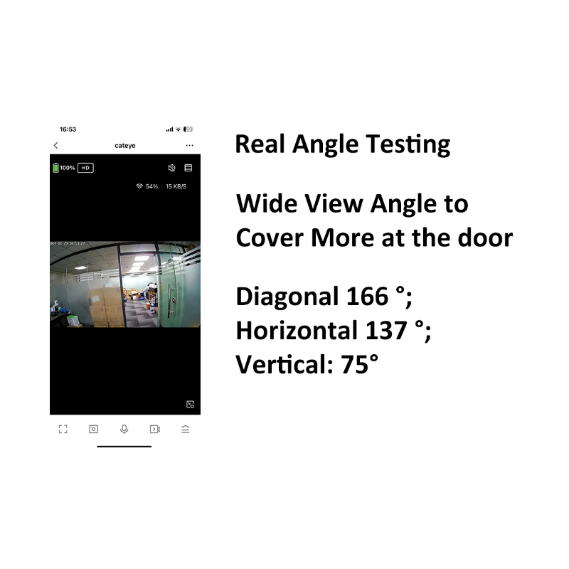 Tuya Smart 1080P WiFi titthålsvideokamera med PIR rörelsedetektor och nattvision för hemsäkerhet