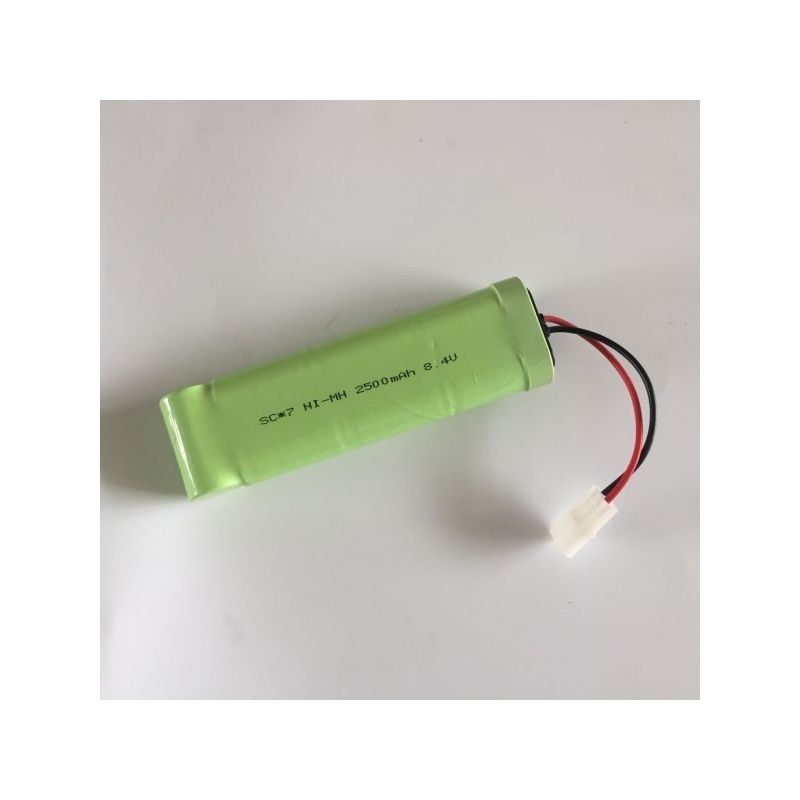 8.4V 2500mAh Ni-MH RC Batteripaket för Modellflyg, Båt, Leksaksbil | Uppladdningsbart SC-cellsbatteri med Vit Plugg