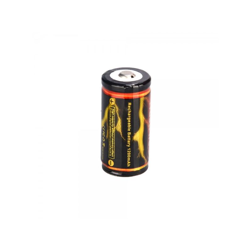 TrustFire 18350 3.7V litiumbatteri 1200mAh uppladdningsbart högkapacitetsbatteri för avancerade ficklampor