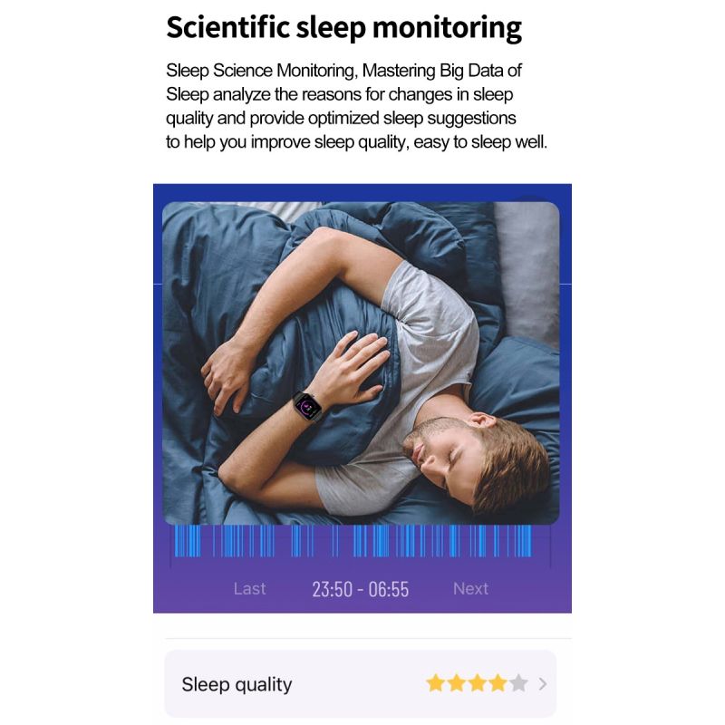 ET570 Blodsocker Smartwatch EKG Puls Blodtryck Hälsa Icke-invasiv Blodsocker Mätning, 1.96