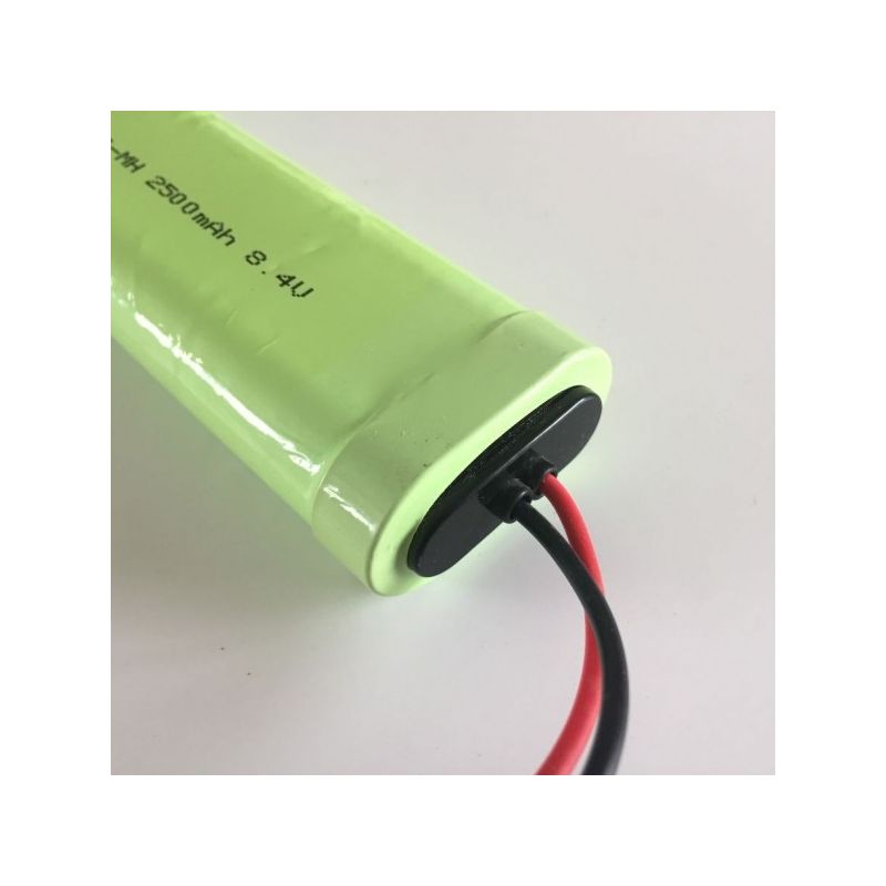 8.4V 2500mAh Ni-MH RC Batteripaket för Modellflyg, Båt, Leksaksbil | Uppladdningsbart SC-cellsbatteri med Vit Plugg