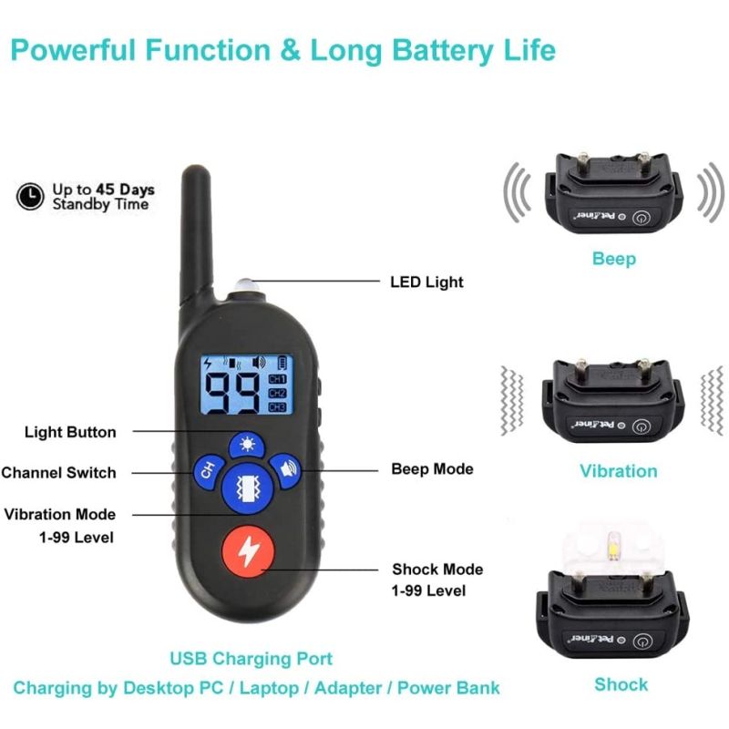 Upptäck effektiv husdjursträning med vårt 800 m elektroniska hundträningshalsband för små medelstora hundar