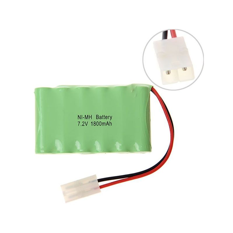 Miljövänligt 7,2V AA 1800mAh Ni-MH uppladdningsbart batteri för fjärrkontroll leksaker och fotografiutrustning