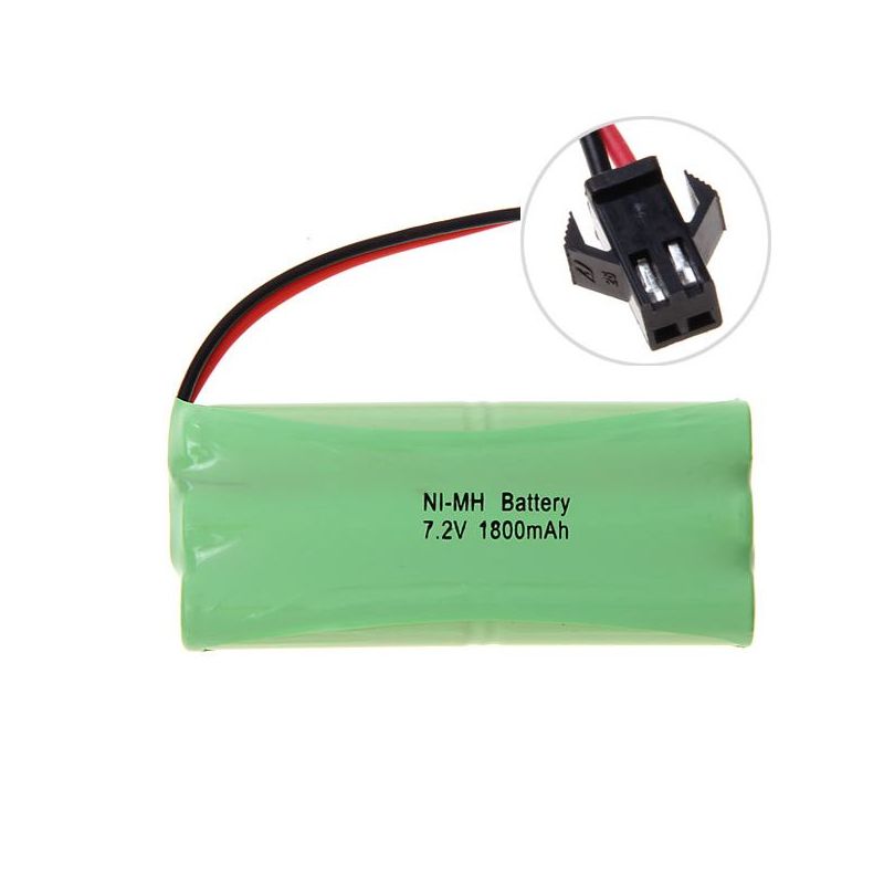 7.2V AA 1800mAh Ni-MH högkapacitets uppladdningsbart batteri med SM-kontakt för leksaksbilar och modellflygplan
