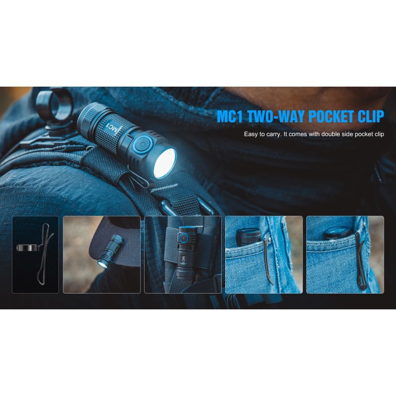 TrustFire MC1 Baton kompakt 1000 lumen LED ficklampa med XP-L HI magnetisk laddning för vardaglig bärbarhet