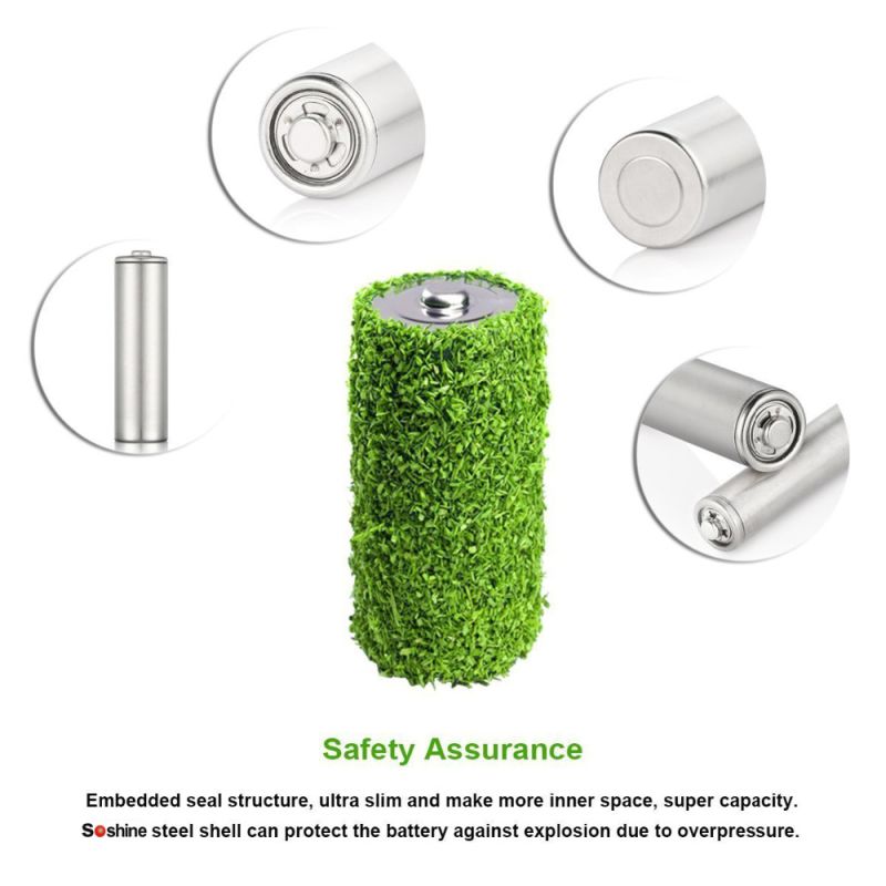 Soshine 6500mAh 3.7V 32650 Lithium Li-ion Batteri med hög energitäthet och lång livslängd för tillförlitlig kraft