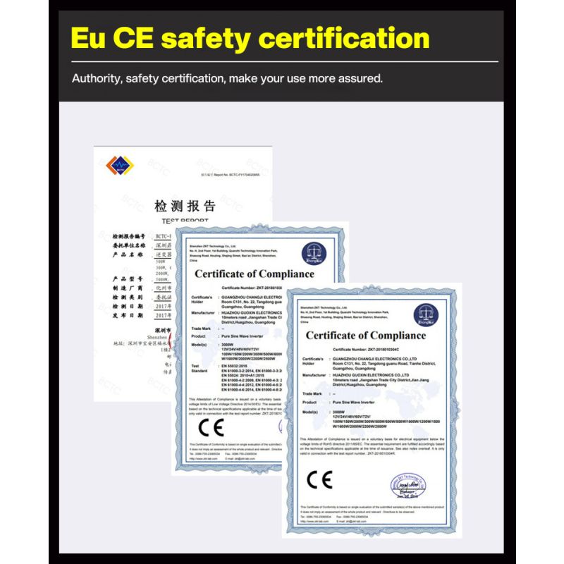 Ren sinusvågsinverter 3000W-8000W för husbil Kompakt design Toppeffekt för känslig elektronik Off-grid användning