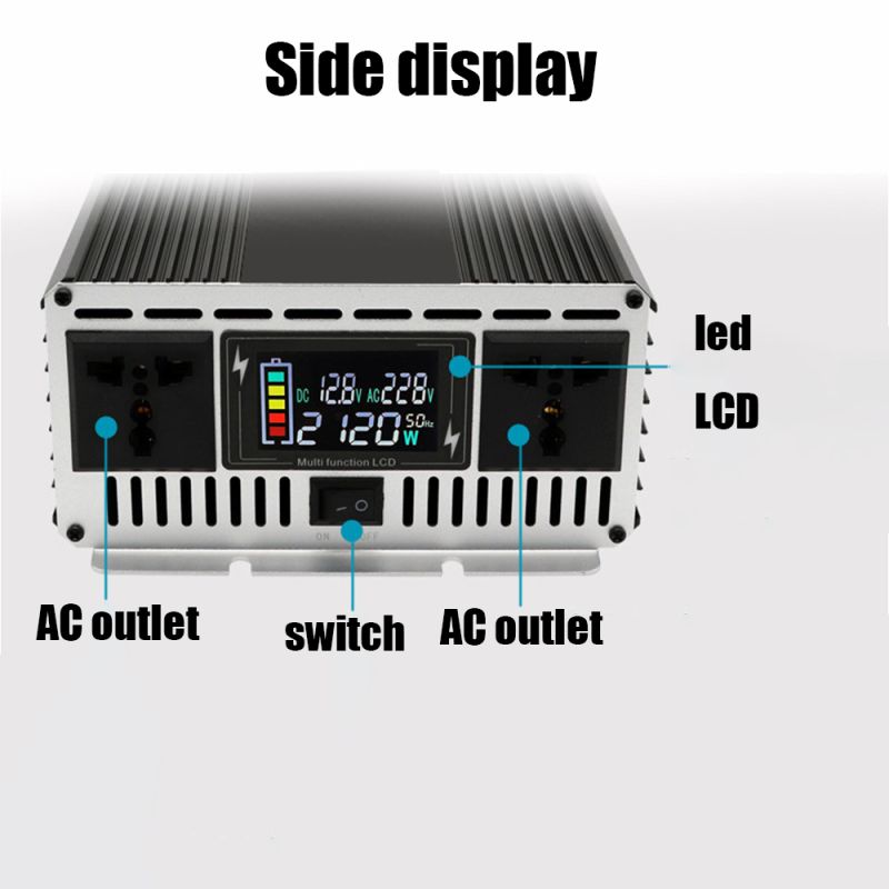 Ren sinusvågsinverter 3000W-8000W för husbil Kompakt design Toppeffekt för känslig elektronik Off-grid användning
