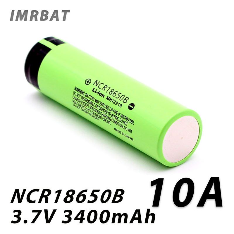 NCR18650B 3400mAh 18650 Li-Ion uppladdningsbart batteri
