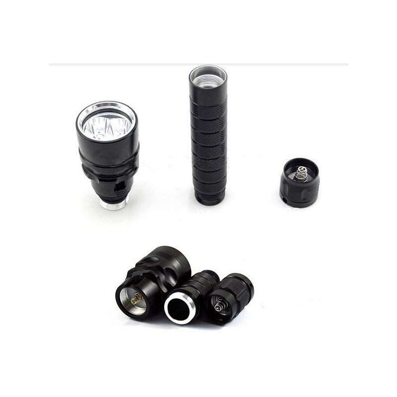 Vattentät 6000 Lumen Dykarlampa för Dykäventyr Anodiserad Aluminium 100m Undervattenslampa Lång Driftstid