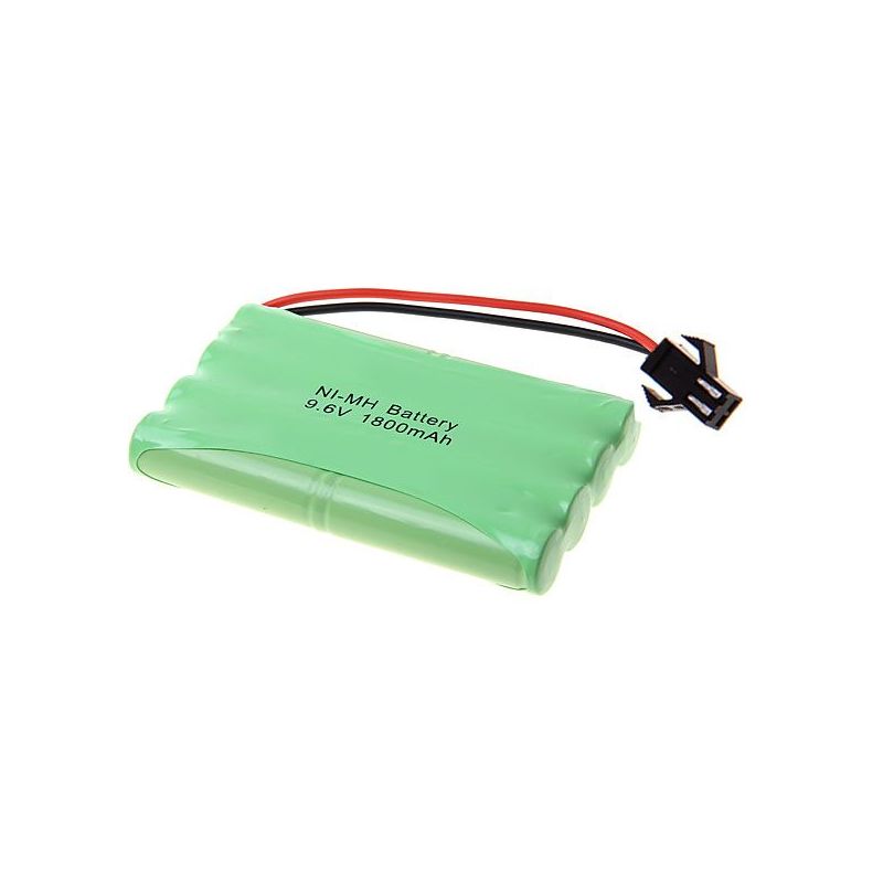 Miljövänligt 9,6V AA Ni-MH batteri 1800mAh hög kapacitet uppladdningsbart batteri för leksaksbil SM-kontakt