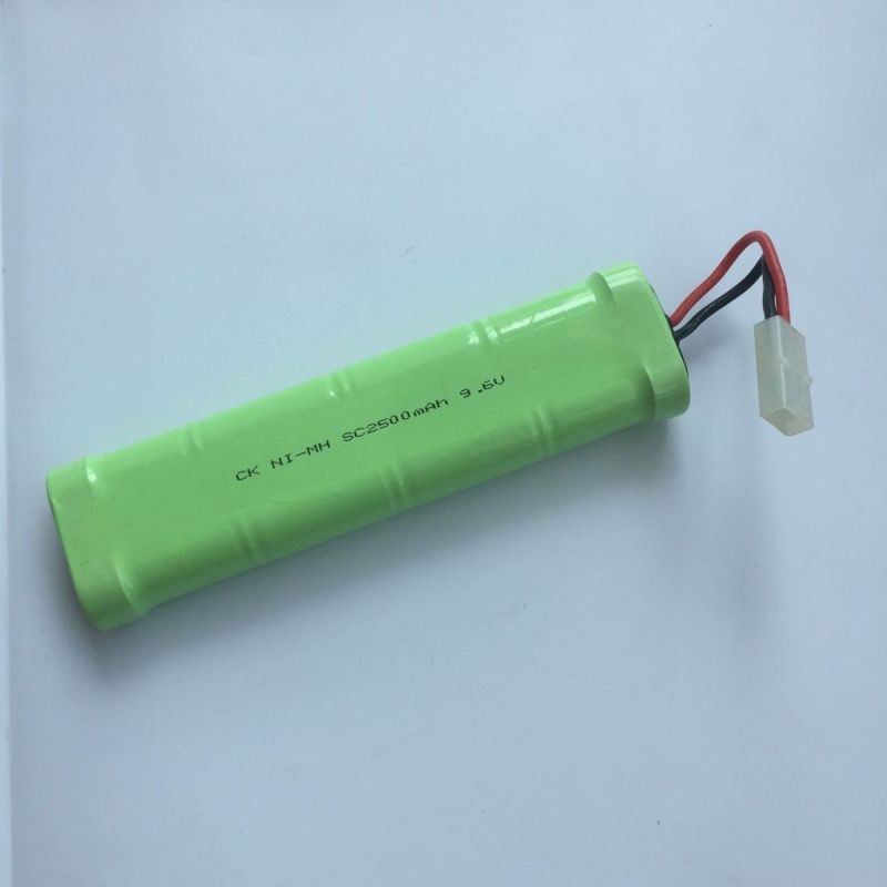 9.6V SC*8 2500mAh Ni-MH uppladdningsbart batteri för leksaksbilar modellflygplan högpresterande och miljövänligt