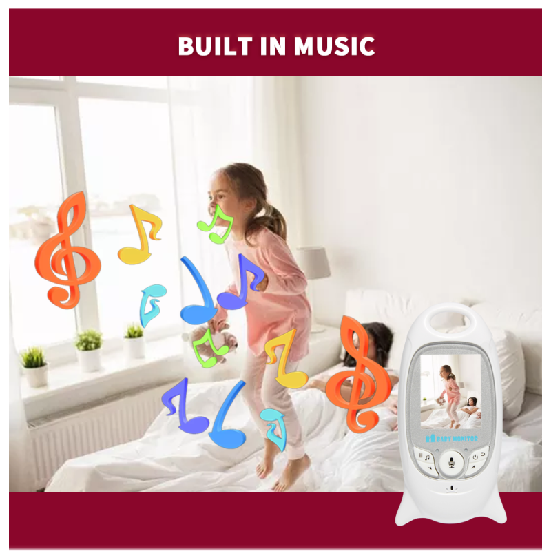 VB601 2.4G trådlös videobabyvakt med tvåvägskommunikation IR LED nattsyn bärbar babysäkerhetsenhet