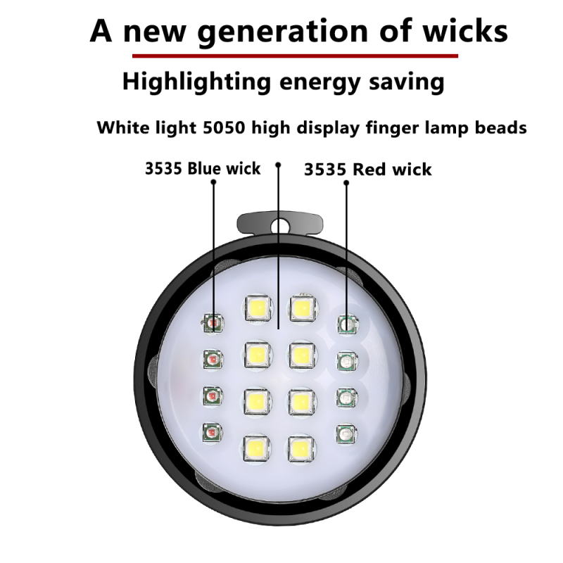C16 undervattensdykning LED ficklampa med justerbar ljusstyrka och 100M vattentäthet för undervattensäventyr