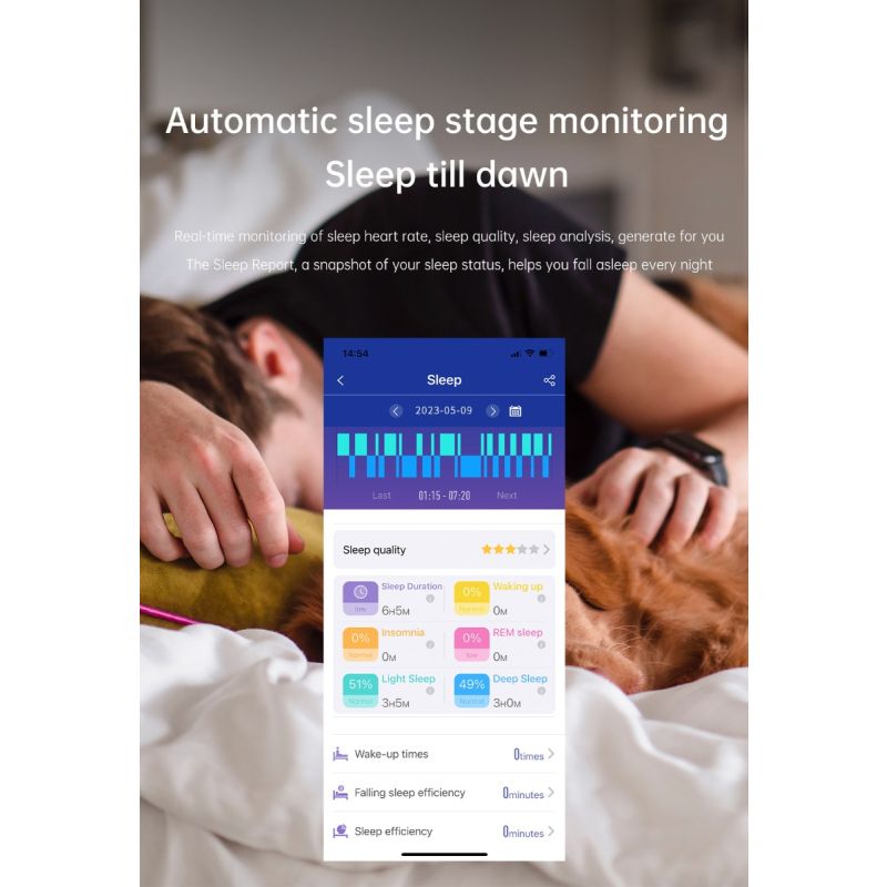 Smartwatch ET540: Blodsocker, EKG, Puls, Hälsoövervakning, Fitness Tracker, Bluetooth-samtal. 1.85