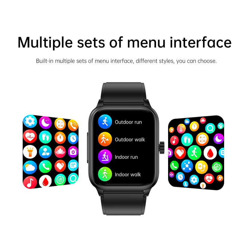 Smartwatch ET540: Blodsocker, EKG, Puls, Hälsoövervakning, Fitness Tracker, Bluetooth-samtal. 1.85