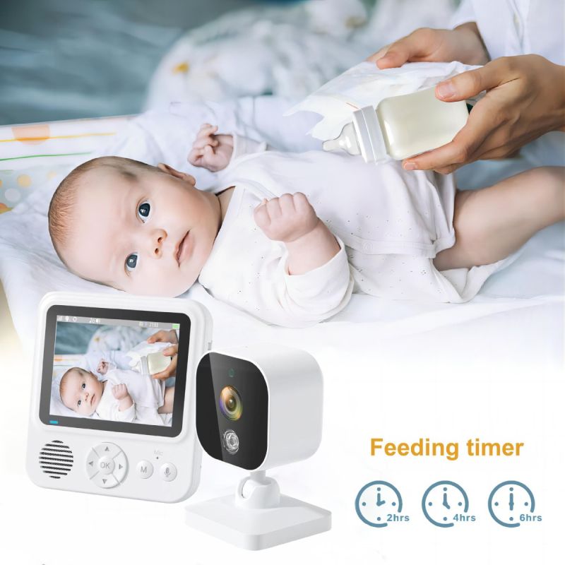 AMB900 babykamera med 2,8 tum LCD display och tvåvägsintercom för babysäkerhet och modern förälder