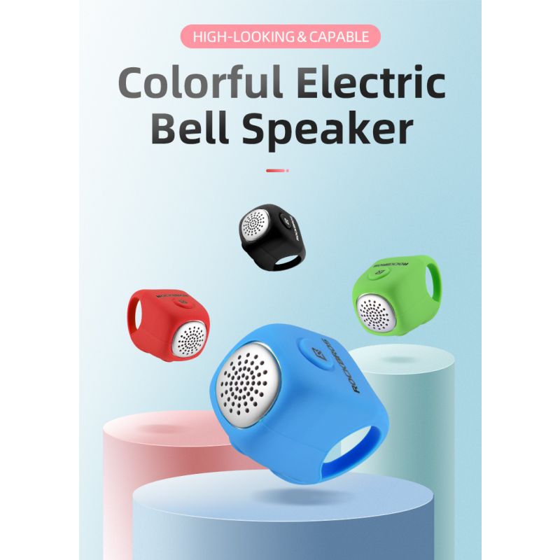 ROCKBROS Elektrisk Cykelklocka 110 dB Horn Regntålig för Säker Cykling MTB Cykelstyre Anpassa Cykel