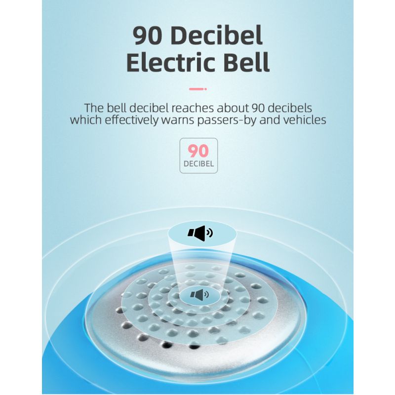 ROCKBROS Elektrisk Cykelklocka 110 dB Horn Regntålig för Säker Cykling MTB Cykelstyre Anpassa Cykel