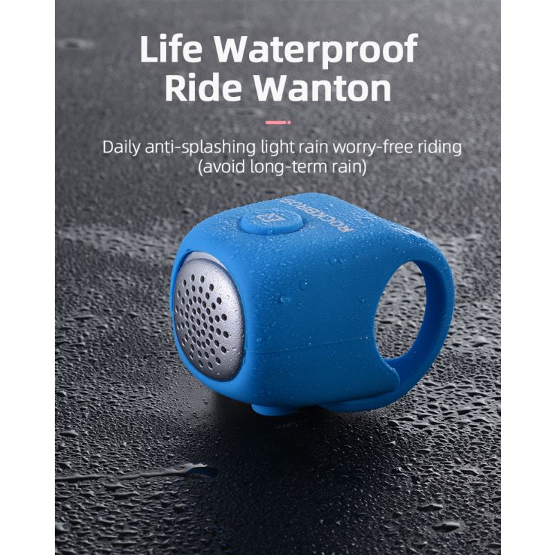 ROCKBROS Elektrisk Cykelklocka 110 dB Horn Regntålig för Säker Cykling MTB Cykelstyre Anpassa Cykel