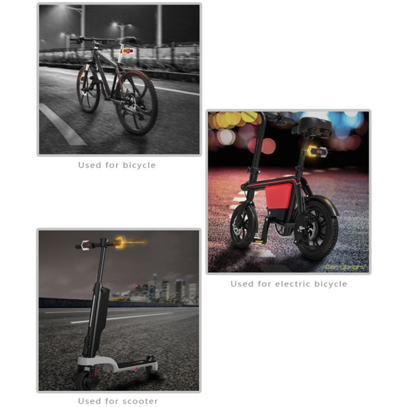 CarryBright CBX4 cykelblinkers med horn och USB-laddning för ultimat cykelsäkerhet vattentäta och smarta