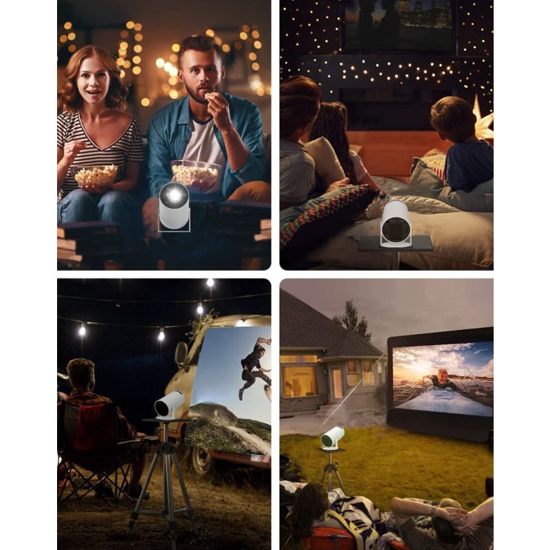 HY300 Android Wifi Projektor Mångsidig 1280x720P Smart Bärbar för Hemmabio och Kontor Android 11 Wifi 6